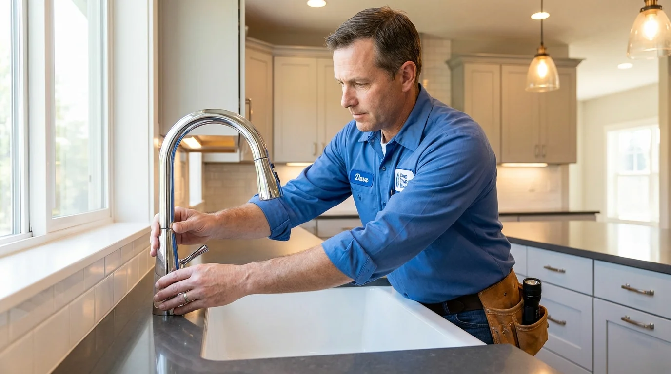 Kitchen faucet installation by Johns Plumbing LLC in Skiatook