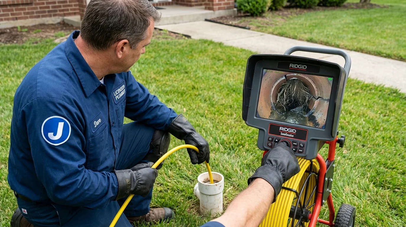 Sewer camera inspection being performed by Johns Plumbing LLC in Skiatook
